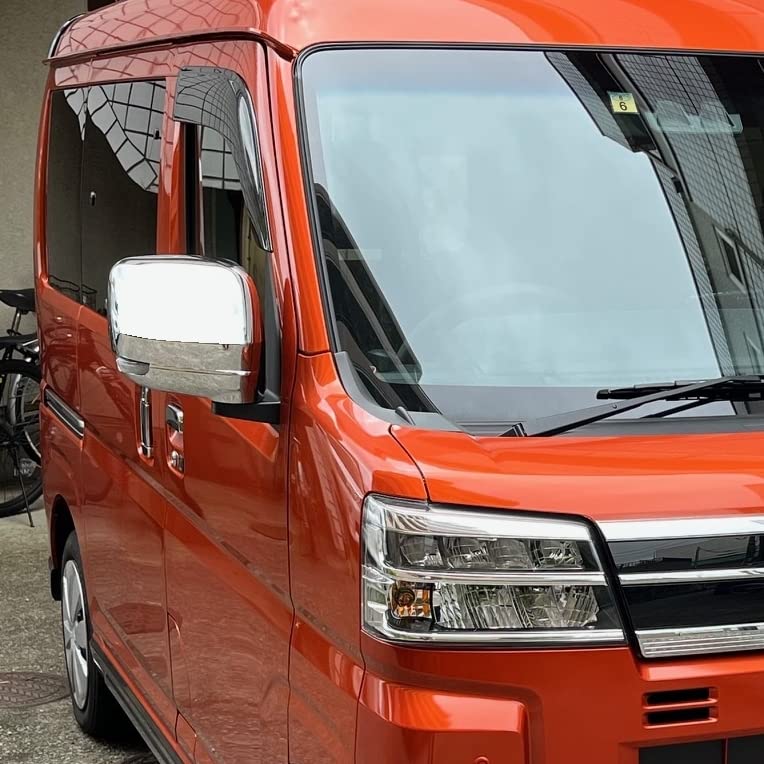 CGP Door Mirror for and Hijet Cargo with OEM Turn Signal Covers, Adhesive, Chrome, S700V, S710V, Atrai, (Vehicles Mirrors) CGP-5756