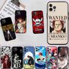 FM44 Чехол-бампер из мягкого материала с изображением Шанкса из One Piece для iPhone 16 15 14 13 12 Pro Max Plus Mini