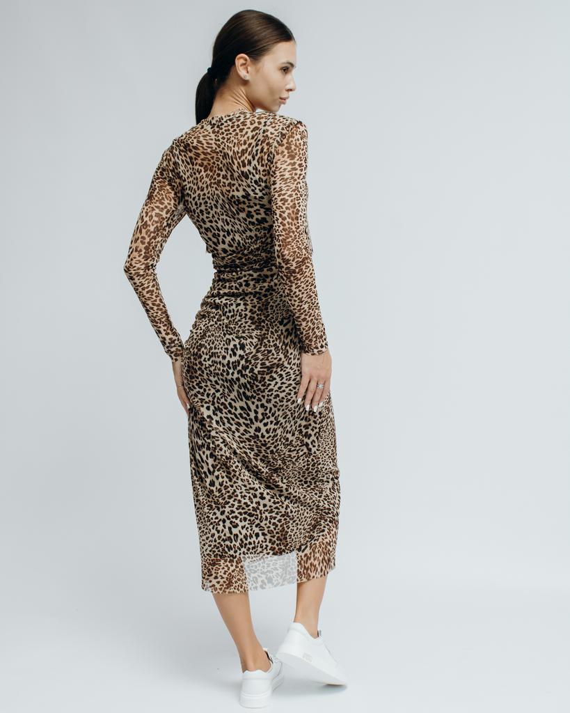 Платье длинное в обтяжку Samsara 6402 36 леопардовое