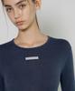 NON AND NON Tencel Wool Label Long Sleeve T-Shirt_Nfts6551