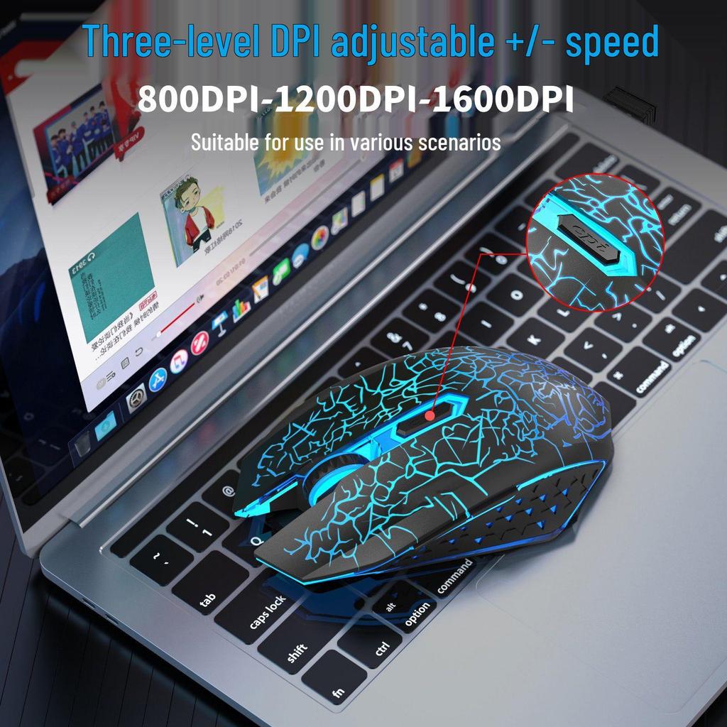 Wrangler Dual-Mode Wireless Bluetooth Type-C Rechargeable Silent Gaming Mouse