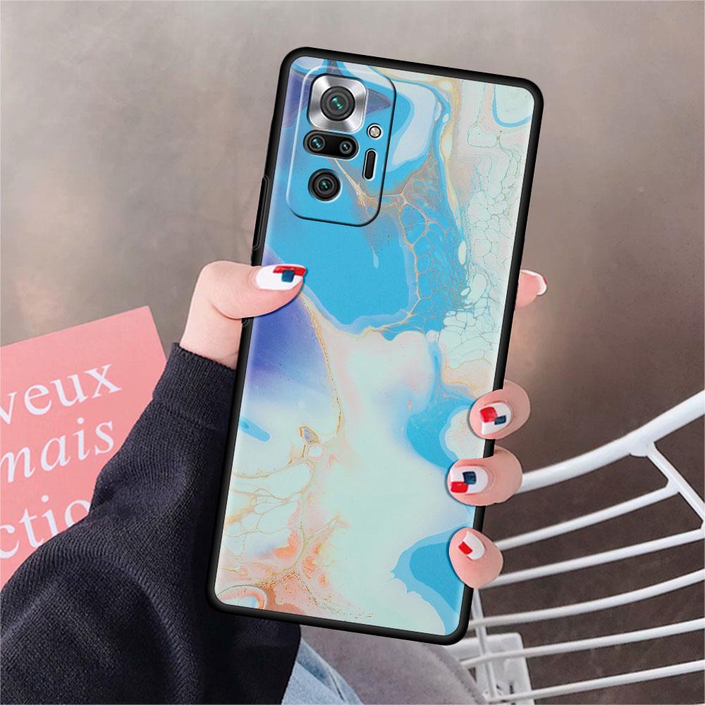 Чехол для Xiaomi Redmi Note 10 9 11 Pro Мягкий чехол для телефона 10S 9S K40 8 9A 9C 9T 7 10C 8T Силиконовый чехол Мрамор Искусство Эстетика Capa