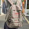 Plaid Print Schoolbag Women's Lightweight Backpack