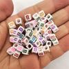 100 Pcs/lot Acrylic Beads Letter Bead Jewelry Finding For DIY Necklace Bracelet 6mm Fashion Wholesale High-quality New