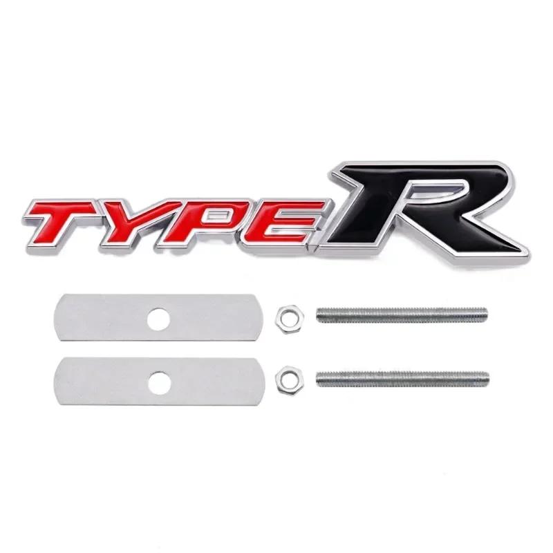 3D Металлическая эмблема Type R для решетки радиатора, значок на крышку багажника, наклейки для Honda Civic TYPER CRV HRV Accord Fit, Автоаксессуары