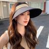Sunscreen Hat Women's Summer Hard Big Brim Empty Top Hat Riding UV Protection Face Hat Versatile Sun Hat