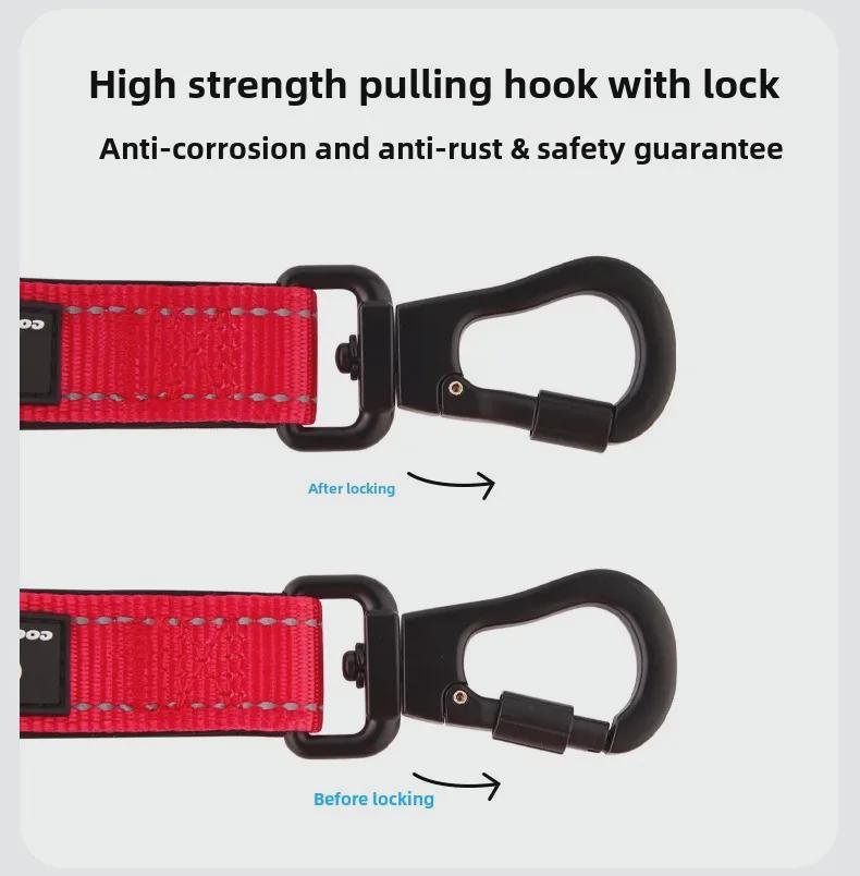 Короткий поводок для дрессировки из нейлона для средних и крупных собак - прочный тяговый трос