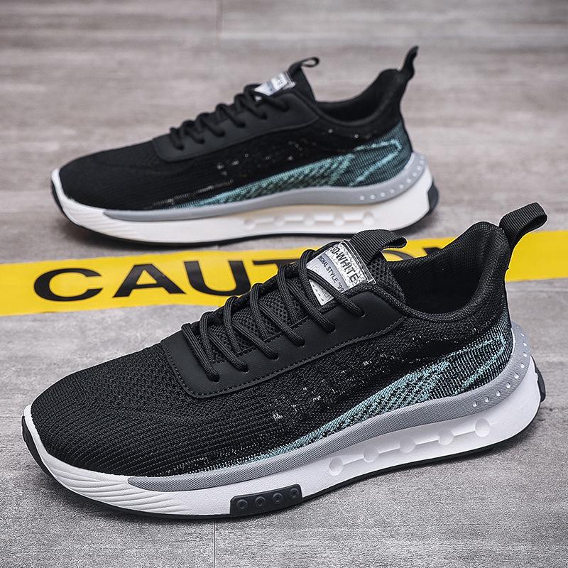 2025 осень новые дышащие повседневные туфли из мушиной ткани модный тренд универсальная мужская обувь корейская версия сетчатые спортивные туфли
