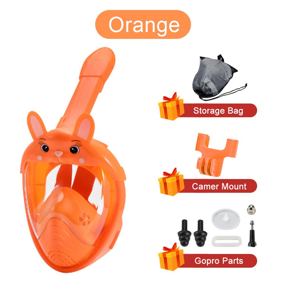 OLIKEI полнолицевые детские маски для подводного плавания мультяшная маска для плавания и дайвинга для детей противотуманные герметичные подводные очки безопасное дыхание