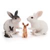 Farm Rabbit Scene Pvc Miniature With Standing And Sitting Rabbits For Micro Landscape Decor