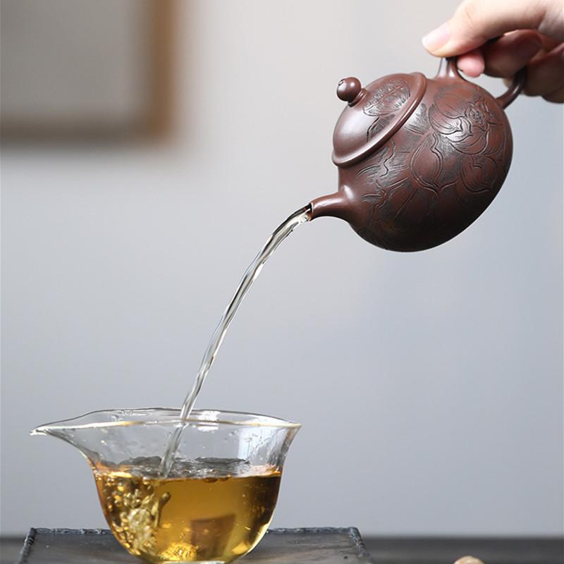 180ml Yixing Purple Clay Teapot Beauty Tea Infuser Kettle Famous Handmade Raw Ore Zisha Tea Pot Chinese Tea Set Customized