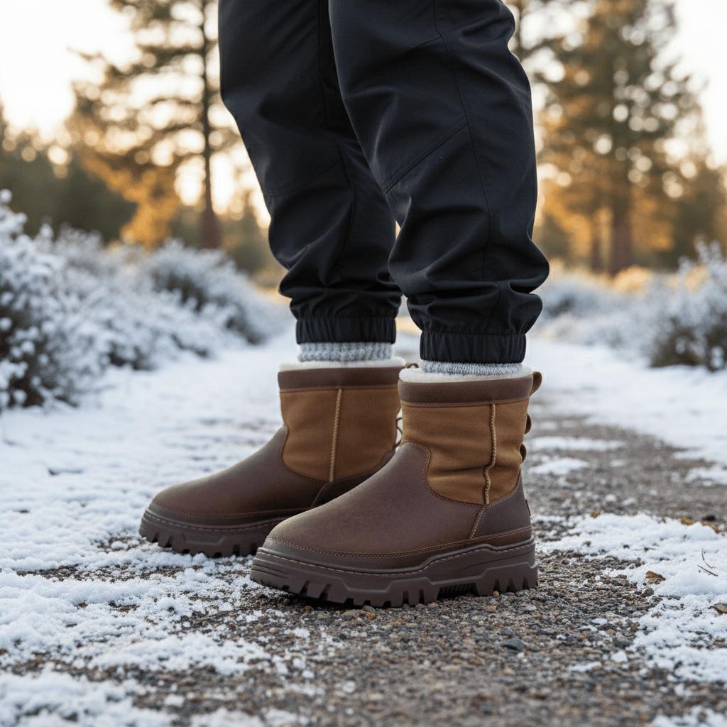 UGG Модные короткие зимние ботинки Heritage Trailgazer с круглым носком, мужские коричневые 1158213-CHE