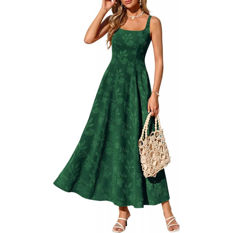 Spice Girl Style 2026 Summer Casual Premium Versatile Loose Lazy Sleeveless Square Neck Dress