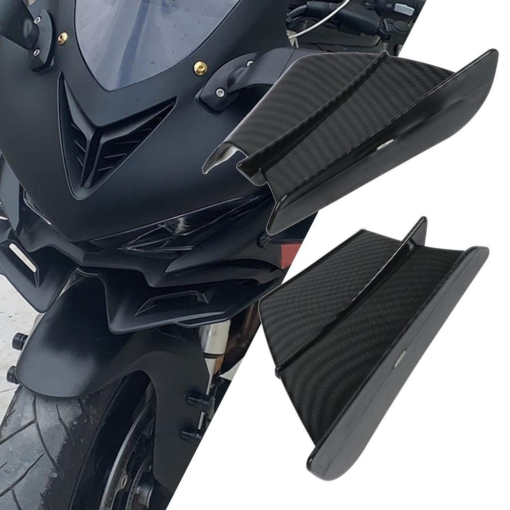 Motorcycle Winglets, Wing Spoiler, Aerodynamic Wing Kit Spoiler, ABS Material, Universal, 2pcs