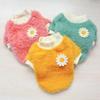 Dog Fleece Sweater Puppy Hoodies Floral Sweatshirt Cute Small Dog Winter Clothes Cold Weather Plush Cat Outfits