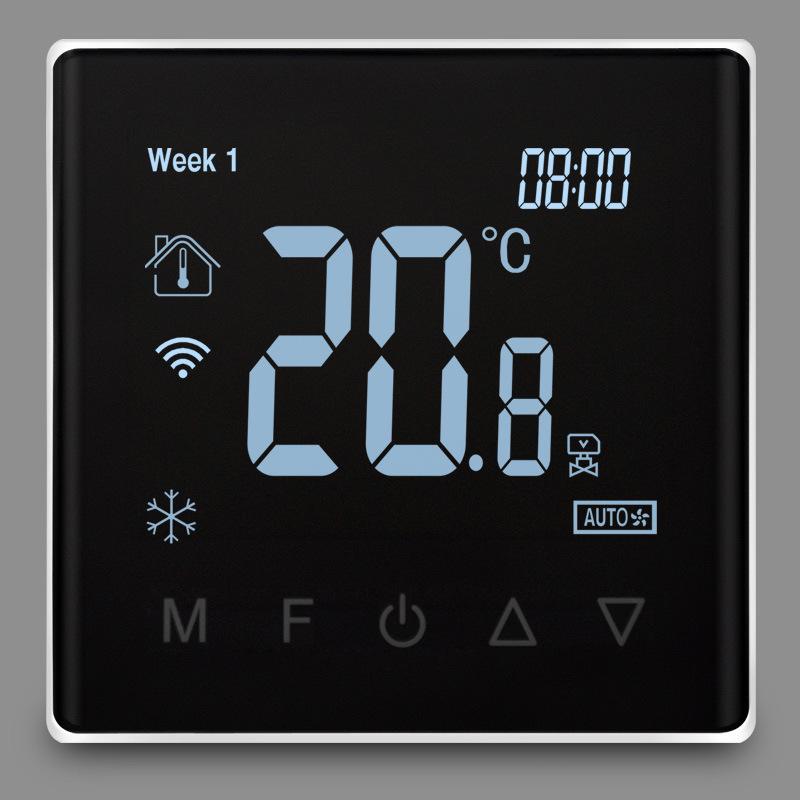 Умный термостат для кондиционера и панель дистанционного управления фанкойлом Tuya Zigbee WiFi