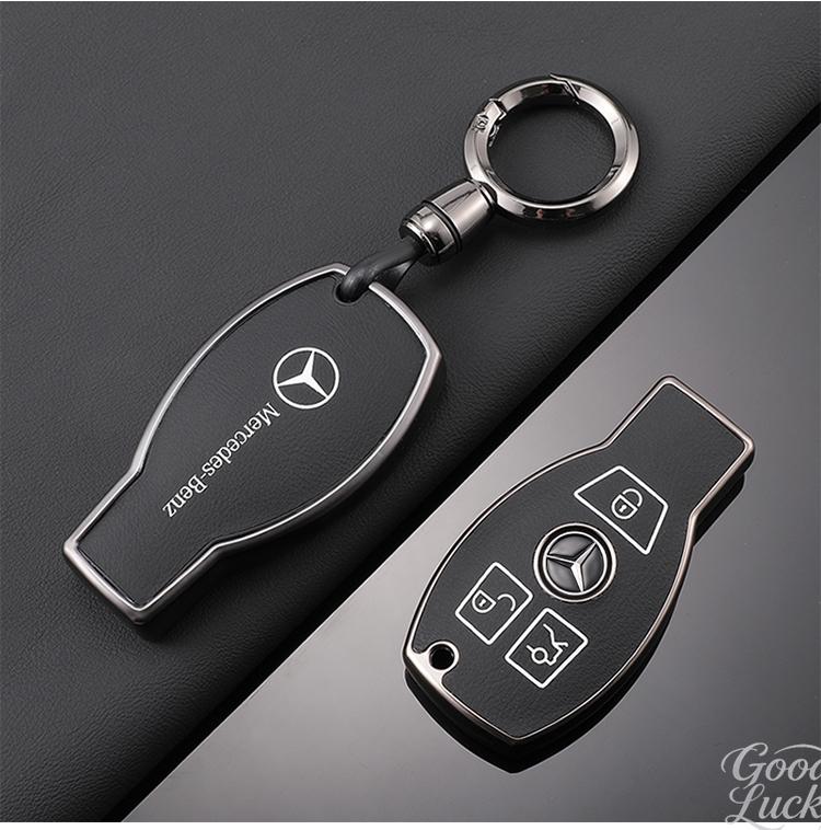 YDC4 Car Zinc Alloy Key Case Shell Buckle Car Key Cover For Mercedes Benz A C E S G Class GLC CLE CLA GLB GLS W177 Auto Accessory