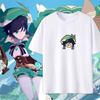 Горячая футболка Ganme Genshin Impact с милым портретом головы Лизы Янтарный Jean Venti Klee, одежда для пар с принтом, летние модные мягкие футболки