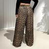 Уличные повседневные брюки прямого покроя, модные универсальные брюки больших размеров с леопардовым принтом