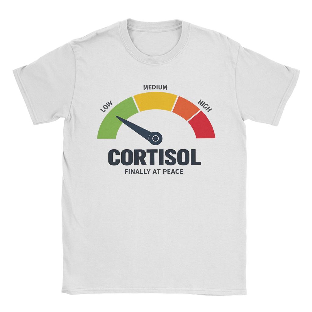 Unisex Unisex Tshirt Funny Low Cortisol Levels Meme Vintage Pure Cotton Tees Short Sleeve T Shirts O Neck Clothes Party