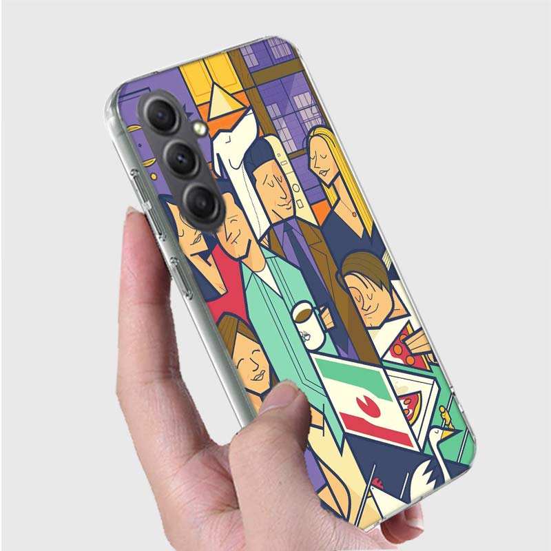 Friends TV Show Purple Door Phone Case For Samsung A17 A56 A55 A35 A36 A26 A25 A15 A16 Galaxy Note 20 10 9 8 A70 A50 A40 A30 A20