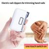 Electric Toenail Clipper with Square Design Dual Speed Function Electric Nail Trimmer Type-C Charging Electric Polishing Automatic Nail Clippers
