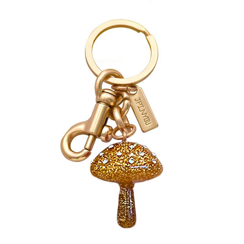 1PC Mushroom Gift Pendant Design Fashion Keychain Marker DIY Creativity Metal Party Cute