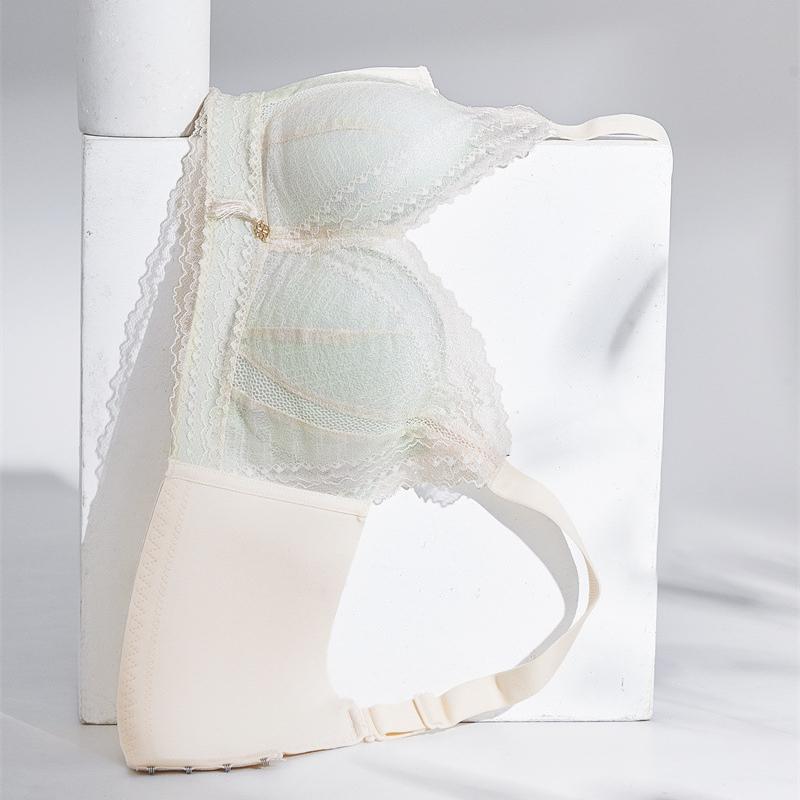 Кружевной бюстгальтер Женское регулируемое нижнее белье Собирающий немагнитный бюстгальтер Бюстгальтер против отвисания Бюстгальтер пуш-ап