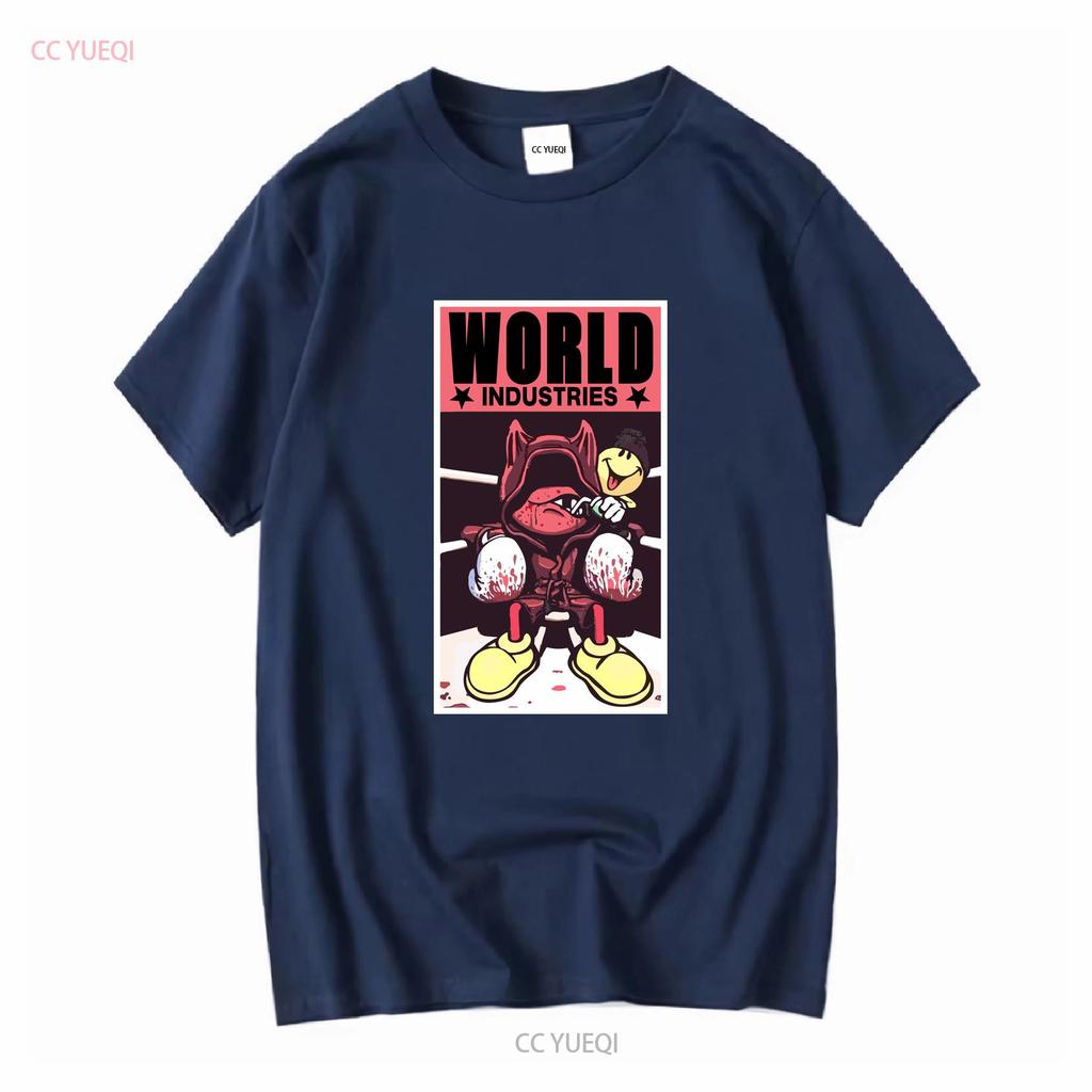 Винтажная футболка World Industries Flameboy Devil с логотипом-коробкой для скейтбординга Мужская XL длинный или короткий рукав винтаж Постиранная дизайнерская одежда