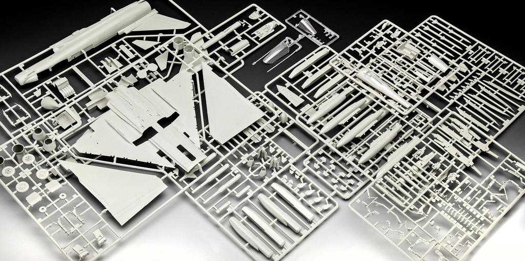 German Revell Scale Royal Air Force Eurofighter Typhoon Blackjack Plastic Model Kit 03820 1/48 (Molded Color)