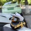 1 шт. Ковбойская шляпа Черная Утка Украшение для автомобиля Зеркало заднего вида Украшение