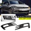 Pair Car Front Fog Light Grille Grill For VW Golf 7 MK7 GTI 2014 2015 2016 2017 Fog Lamp Lower Bumper Cover