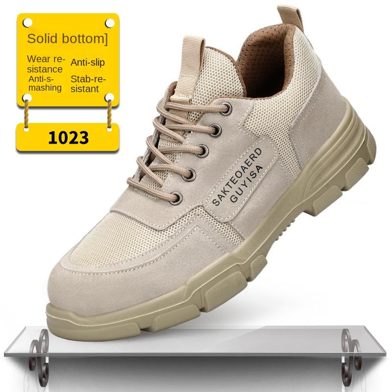 Labor Insurance Shoes Men's Anti-smash and Anti-puncture Wear, Light, Comfortable, Non-slip, Waterproof and Wear-resistant Safety Shoes