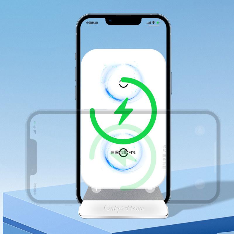 QI wireless metal phone holder wireless charging holder 15W high-power fast charging wireless charging phone holder