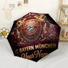 Fc Bayern München Customized Name Umbrella Portable Automatic Umbrella Compact 8-Rib Lightweight Durable Plastic Iron All-Season Umbrella for Travel