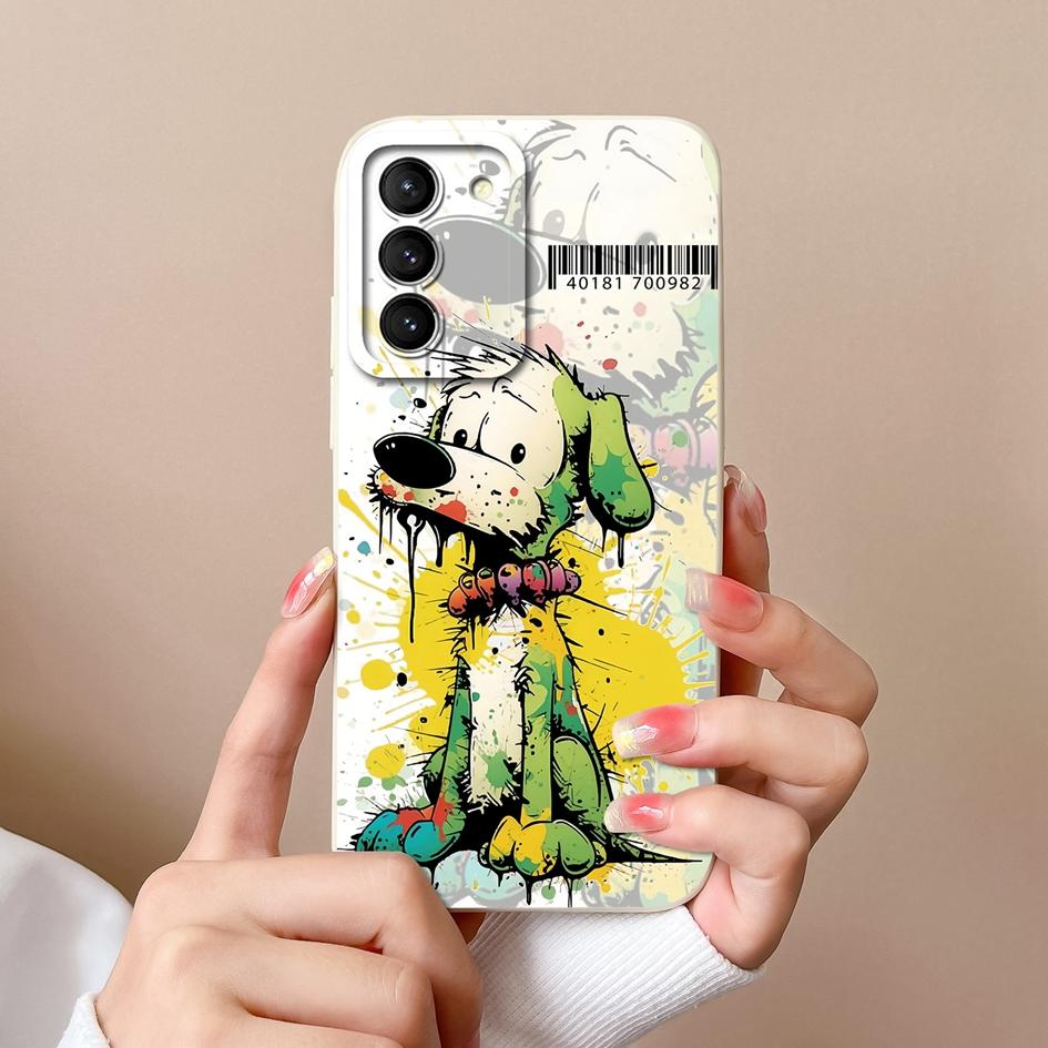 Phone Case For Samsung S21 S20 FE M13 M14 M32 Note 20 M53 Back Cover Pretty Flower Coloured Drawing Shockproof Soft Silicone Housing Capas For Samsung