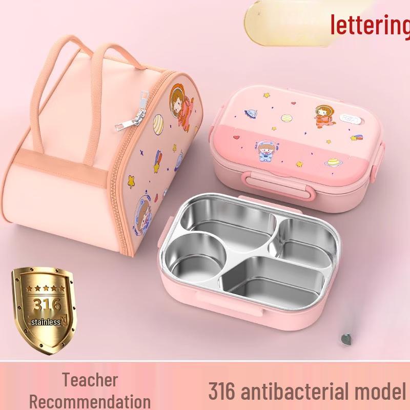 Kids' 316 Stainless Steel 4-Compartment Insulated Lunch Box