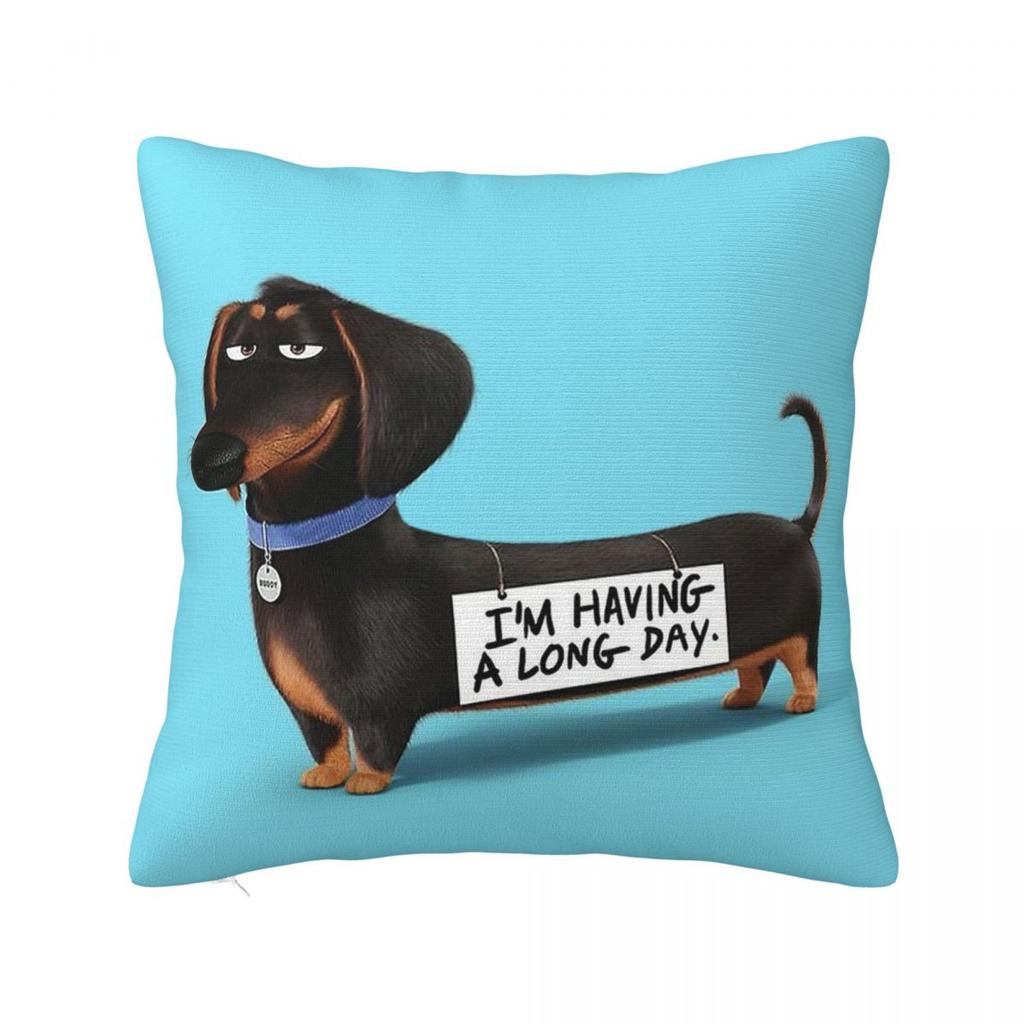 Cute White German Badger Dog Dachshund Pillowcase Cushion Cover Decoration Gift for Animal Dogs Lover Pillow Case Cover Sofa