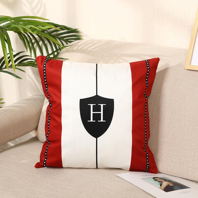 Letter Pillow, Simulated Silk Pillowcase, Sample Room, Sofa, Living Room Pillowcase, Office Lumbar Pillow, Modern and Simple