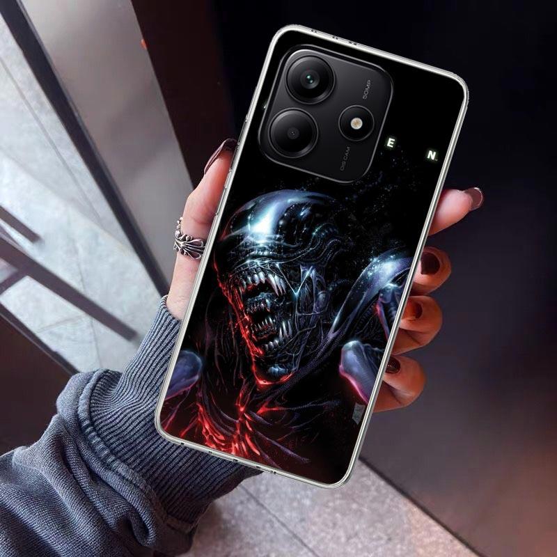 Cool A-Alien X-Xenomorph Phone Case For Xiaomi Redmi Note 10 11 12 13 14 15 Pro Plus 11S 12S 14S 11T 11E 10S Soft TPU Back Cover