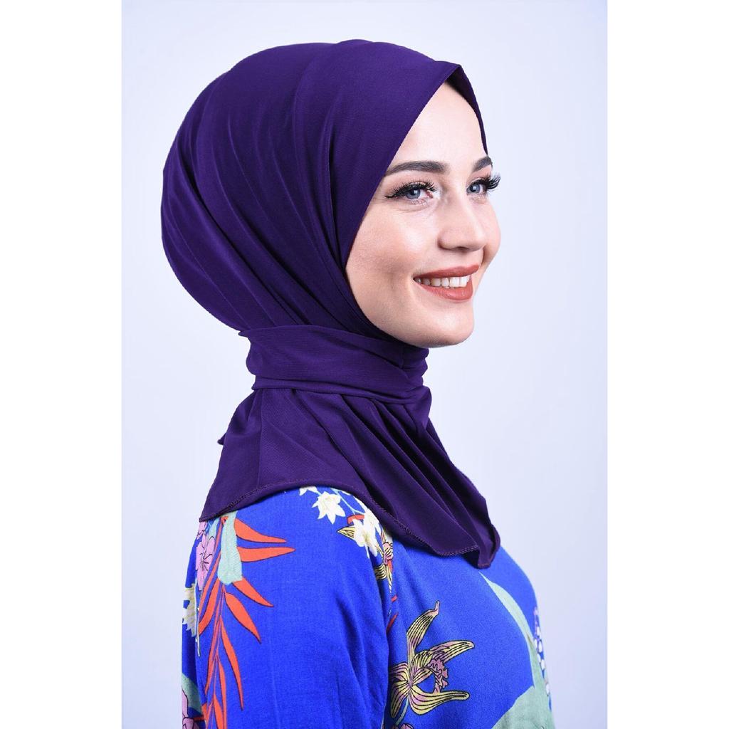 Snap Cap Hijab Swimsuit Top Matching Sea And Pool Bonnet Hijab