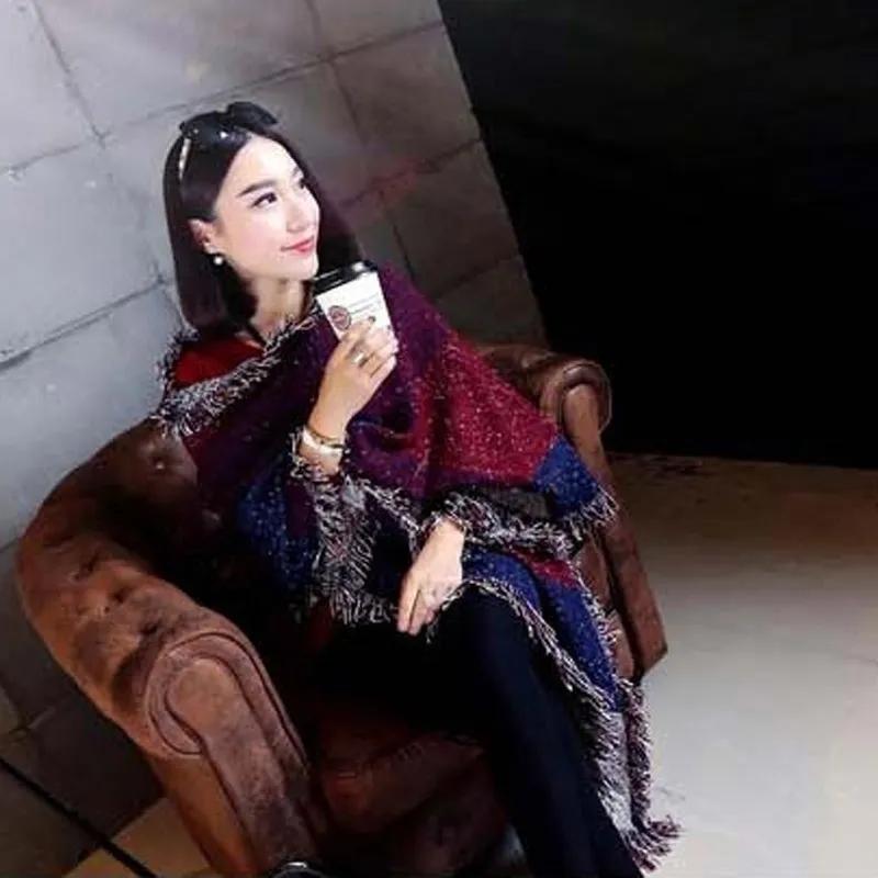 Женские зимние толстые теплые пашминовые столы шарфы шаль накидки