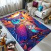 Creative Owl Printed Area Rug: Suitable for Coffee Tables, Living Rooms, Dining Rooms, Bedrooms, Veranda, Office Areas