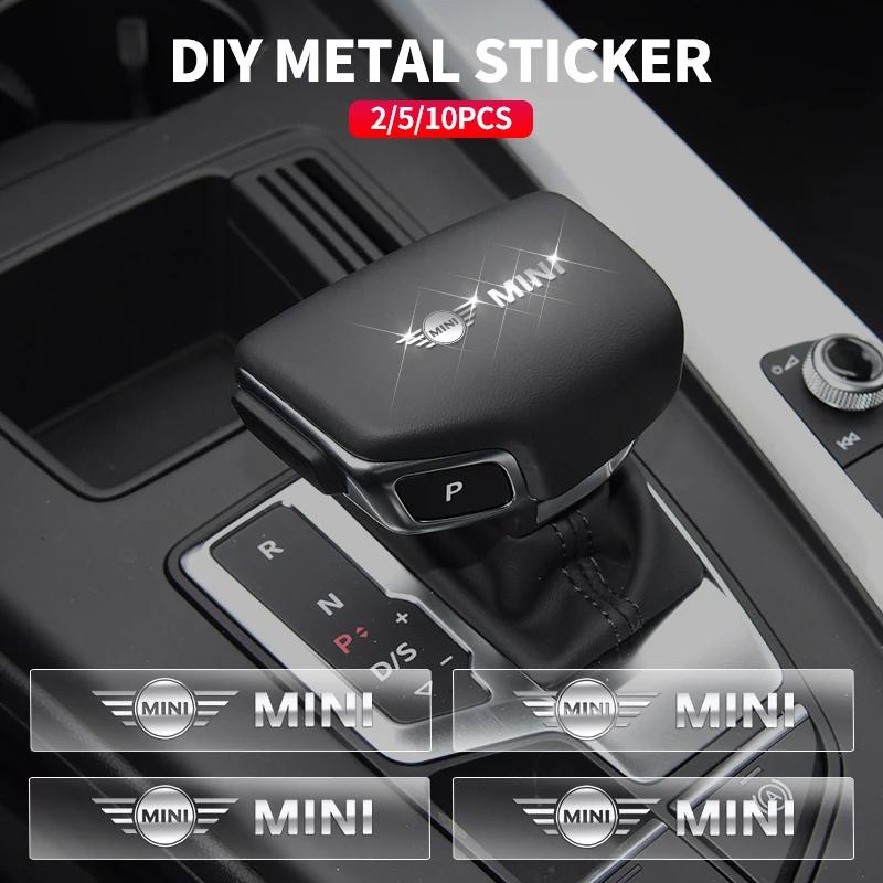 2/5/10pcs Car Logo 3D Metal Stickers Decorative Accessories For MINI Cooper JCW WORKS R55 R56 F55 F56 R57 R58 R59 R60 R61 R50 q8