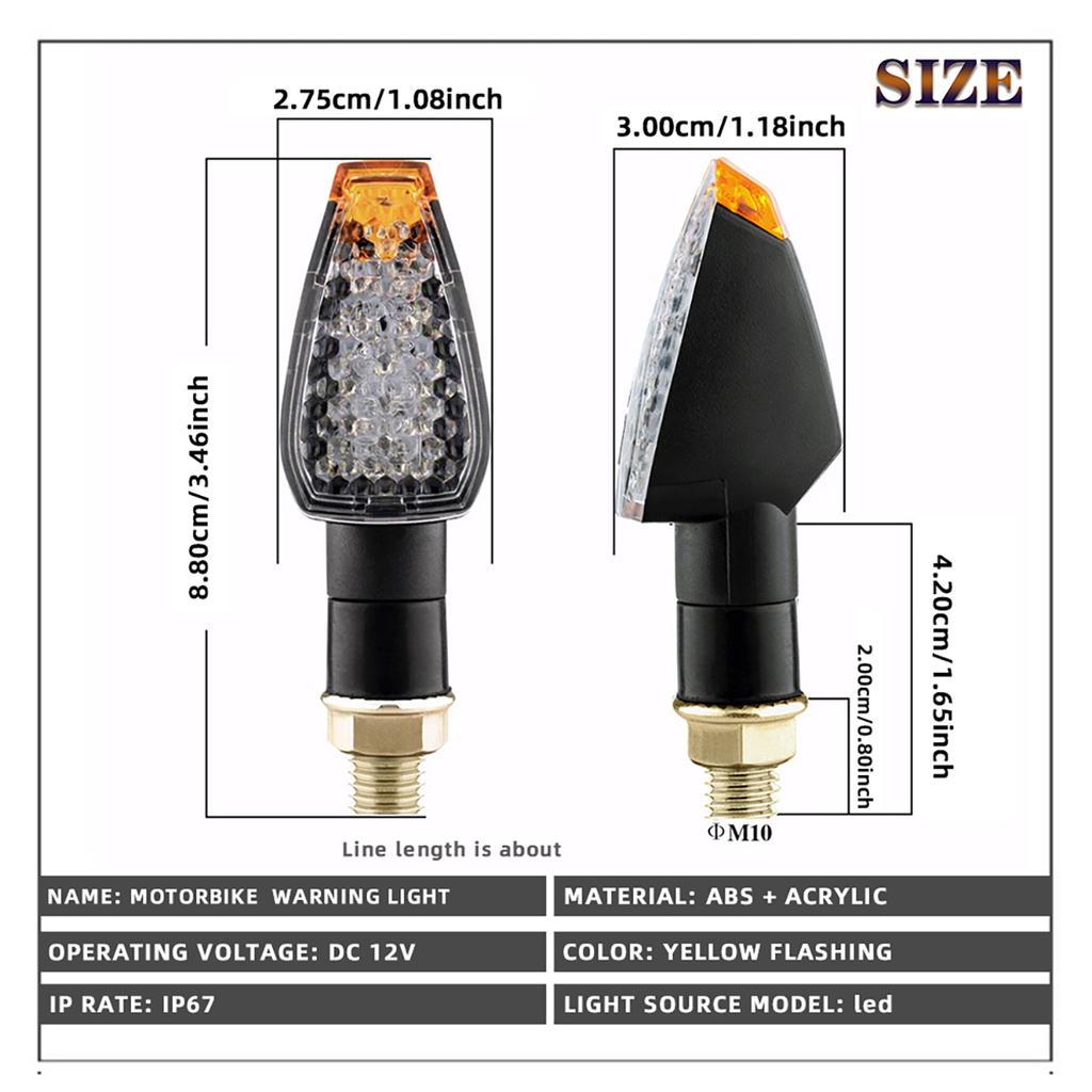 2/4pcs/set Motorcycle LED Turn Signals Flashing Motorbike LED Bendable Daytime Running Lights Universal Car Accessories