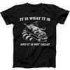 230 Gsm 100% Cotton It Is What It Is And It S Not Great Raccoon Funny Gift Black T Shirt B242