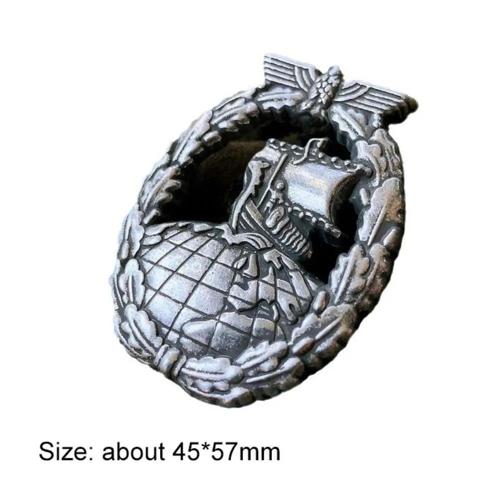 Portable Retro Eagle Metal Badge Zinc Alloy Vintage Emblem Weatherproof 3D Embossed Brooch Pin Universal