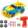Take Apart Toy Car For 3 4 5 Year Old Boys & Girls – Fun Toy With Working Drill - Build Your Own Car Kit STEM Toy - Realistic Engine Sounds & Lights