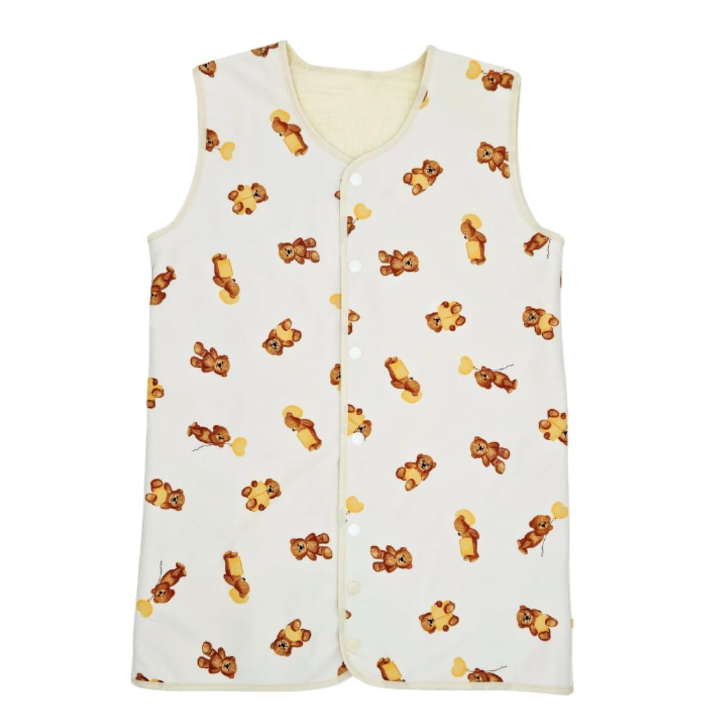 Oeuf Soleil Gauze Cooling Reversible for and Baby Shower Ages and Bear Size M 4-Way! & Kuru-Reeper Sleeper, Double-Layered Gauze, Newborns, Babies,