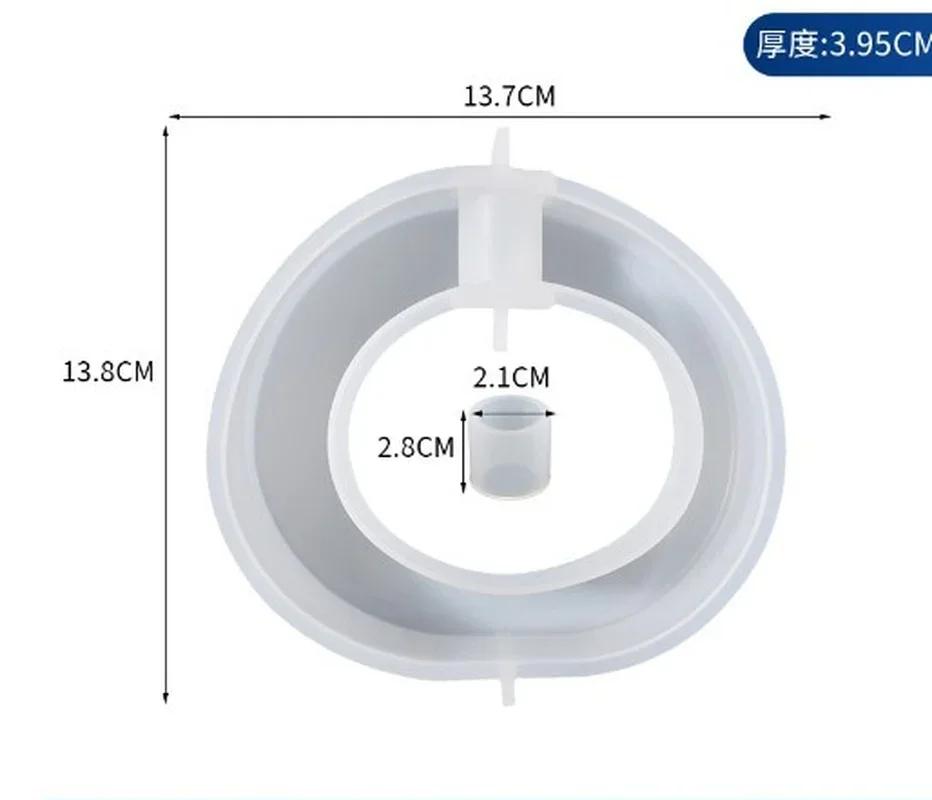 Форма для клея из эпоксидной смолы, овальная квадратная пробирка для гидропоники, цветочная детская настольная ваза, силиконовая форма